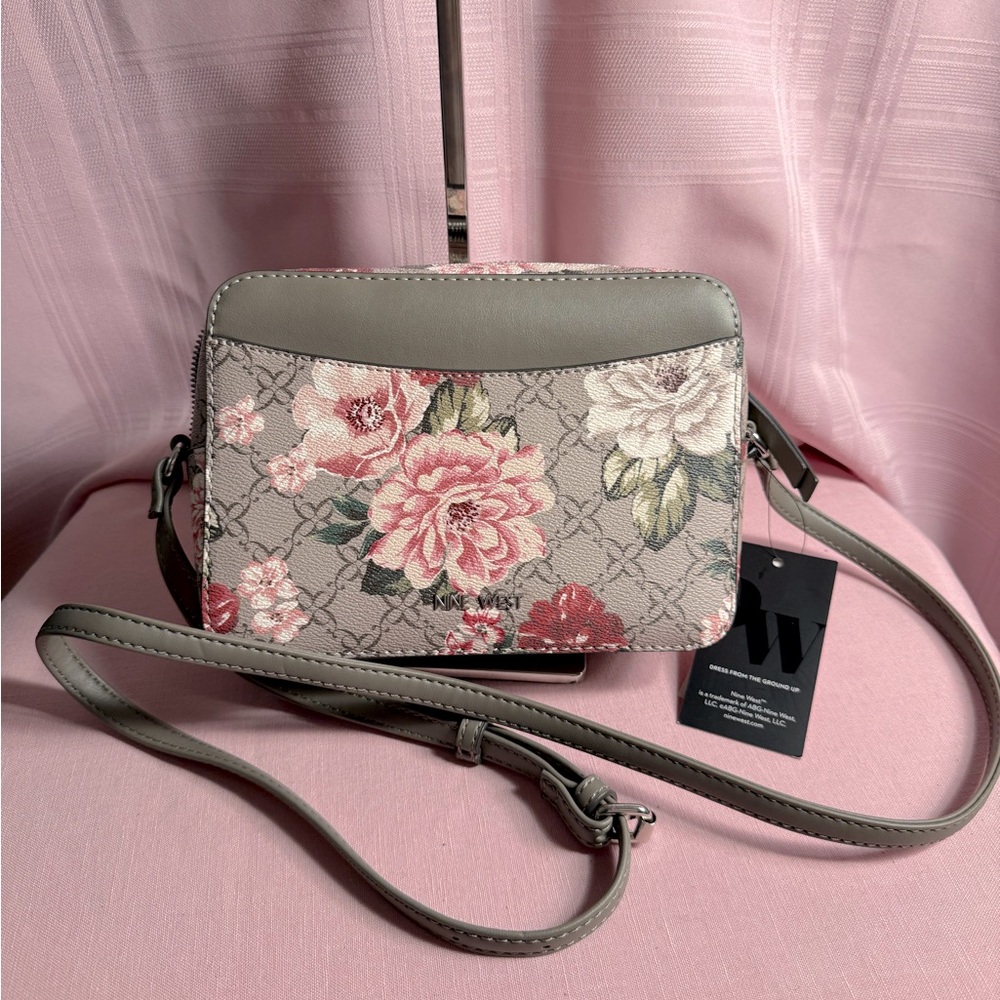 NWT Nine West Floral Crossbody Bag